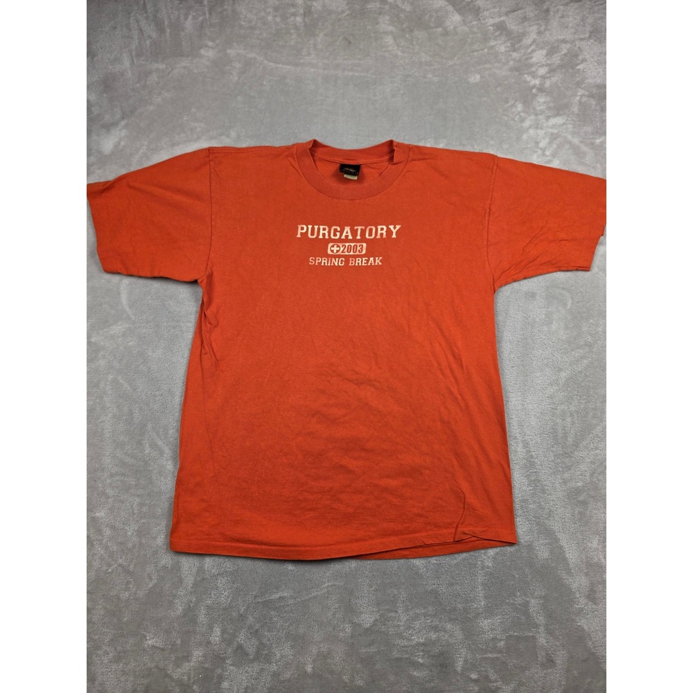 Vintage Prairie Mountain T Shirt Mens XL Orange Purgatory 2003 Spring Break